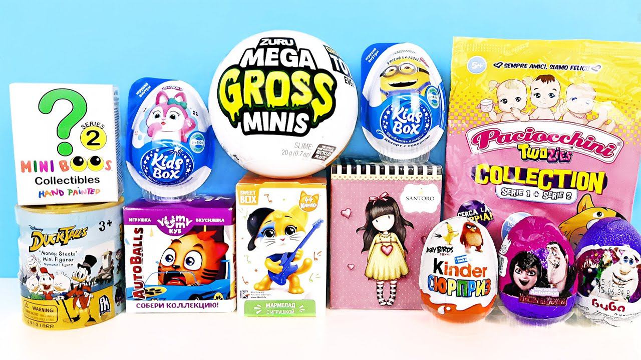 СЮРПРИЗ MIX! ZURU Mega Gross Minis, Duck Tales Disney, Миньоны, Буба Unboxing Kinder Surprise смотреть онлайн