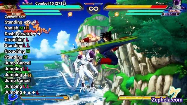 [ SEASON 4 ] DBFZ BARDOCK BASIC COMBOS - EASY TO READ INPUTS - DRAGON BALL FIGHTERZ - ZEPHELA