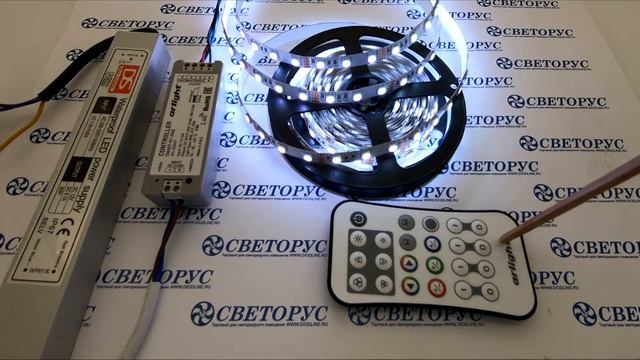 RGB контроллер SMART-K1 (12-24V, 3x3A, 2.4G) подключение и управление светодиодной лентой RGB смотреть онлайн
