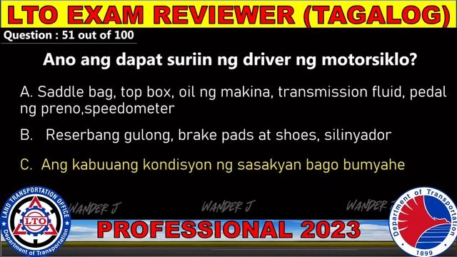 2023 PROFESSIONAL LTO EXAM REVIEWER - PROFESSIONAL DRIVER'S LICENSE | TAGALOG | Wander J смотреть онлайн