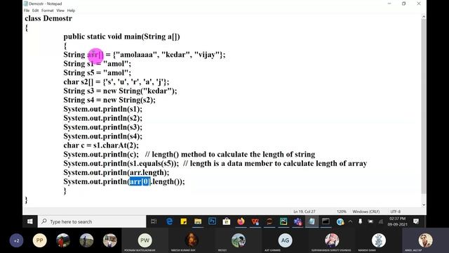 Lecture 12: String, StringBuffer and StringBuilder classes in Java