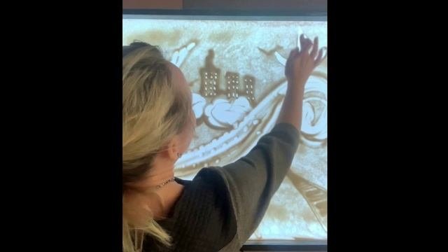 Песочная аимация Чайка ( обучалась с песочной снимации Пески Времени)