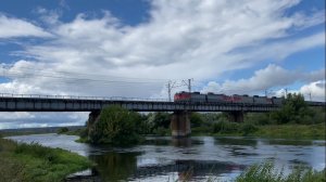 ВЛ10У-920 проследует по перегону Лукино–Кубинка-2 близ О.П.190КМ.