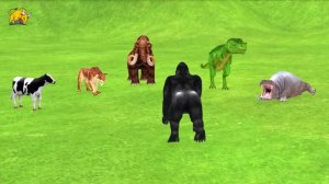 5 Giant Ducks in Cow Elephant Gorilla Dinosaur's World