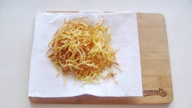 Салат Блондинка с жареной картошкой. Простые блюда рецепты с фото