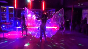 Светодиодный танец с крыльями "Клеопатра". Шоу балет Art_show_dance.