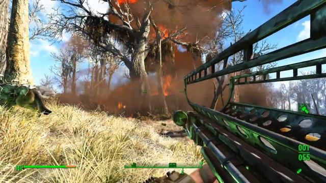 Fallout 4 - Ancient Behemoth VS "Big Boy" Mini Nuke Launcher Fatman смотреть онлайн
