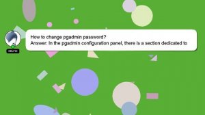 How to change pgadmin password?