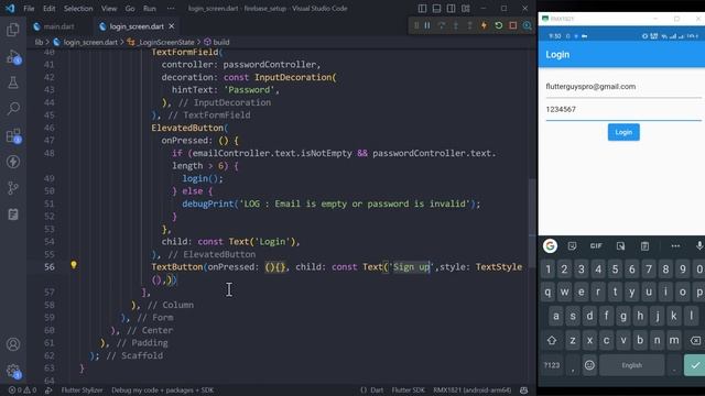 FlutterFire - Firebase Authentication | Email/Password Registration & Sign-in