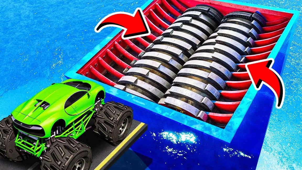 СМОГУТ ЛИ ОГРОМНЫЕ ТАЧКИ ПРОЕХАТЬ ДРОБИЛКУ В ГТА 5 МОДЫ! ЭКСПЕРИМЕНТ ОБЗОР МОДА GTA 5 ОНЛАЙН смотреть онлайн