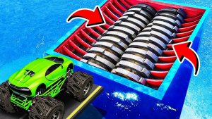 СМОГУТ ЛИ ОГРОМНЫЕ ТАЧКИ ПРОЕХАТЬ ДРОБИЛКУ В ГТА 5 МОДЫ! ЭКСПЕРИМЕНТ ОБЗОР МОДА GTA 5 ОНЛАЙН