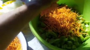 салат из зелёных помидор "дунайский".