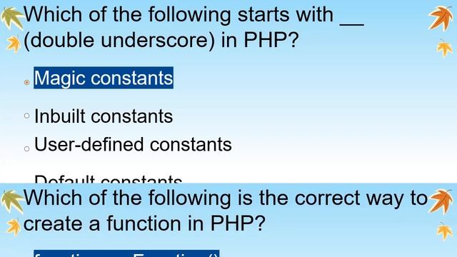 PHP Interview Questions & Answers | php tutorial | php mcqs
