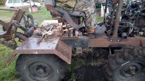 Вспашка зяби 2021 самодельным минитрактором!