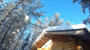 Поездка на север. Избушки в тайге. Декабрь. Канада. Морозяка.