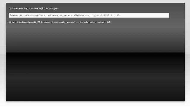 Mixed operators in JSX смотреть онлайн