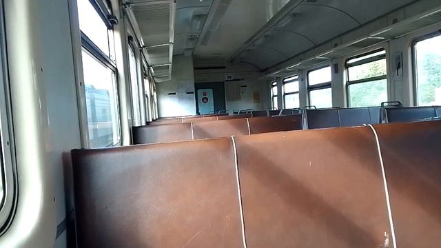 ЭД9М-0155. 9 вагон. Коричневые сиденья. Отправление со станции Свирь. ВЛ10-1419. Дончак. смотреть онлайн