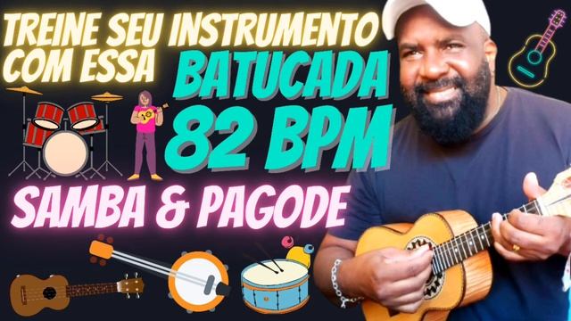 BATUCADA 82 BPM PERCUSSÃO SAMBA / PAGODE | cavaco tocando certo смотреть онлайн