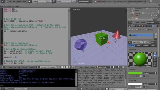Blender Python Tutorial - Basic Python Programming - Part 10