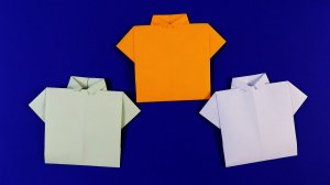 Подарок для папы. Оригами рубашка из бумаги. Поделки на 23 февраля