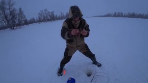 Проверяем жерлицы в пургу. Щуки срывают живцов! (часть 2)