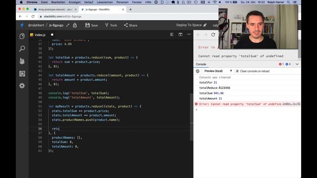 JavaScript Reduce Funktion