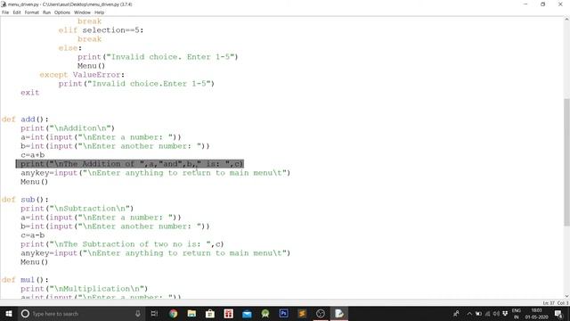 Menu Driven Program for creating a Simple Calculator using Python-CODE WITH NM смотреть онлайн