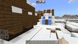 Сид - Зимний биом и Деревня жителей ! Minecraft