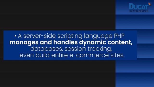 What is PHP Full Stack Development | Introduction | Ducat India