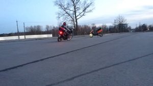 Даю дикого угла на Kawasaki KLE 500