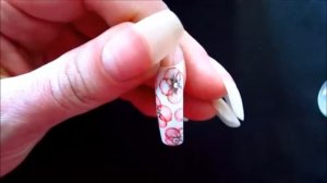 Акварельный дизайн ногтей.Простые цветы