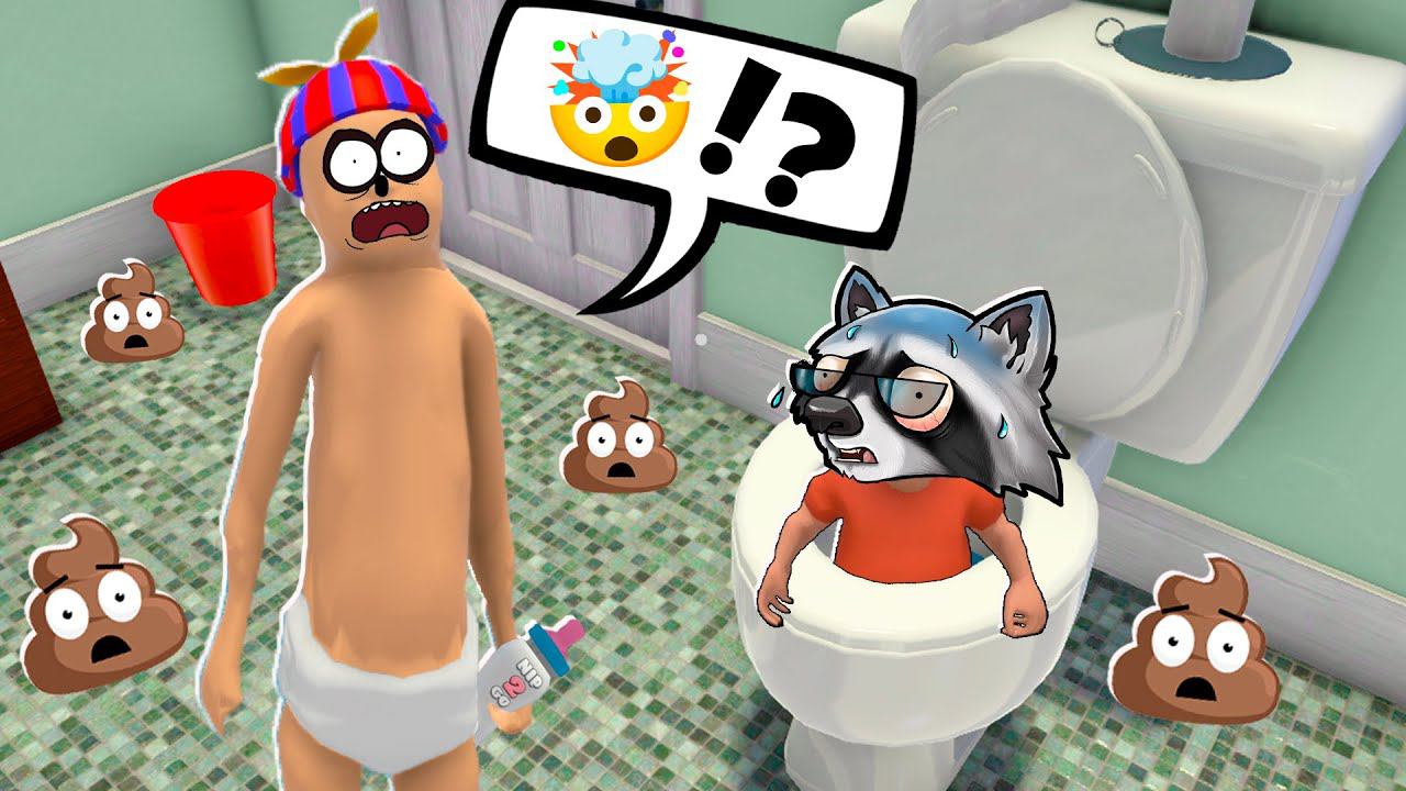 Я СУМАСШЕДШИЙ РЕБЕНОК туалет везде Whos Your Daddy Обновление Эволюция Ребёнка ЕНОТИК СТИВ смотреть онлайн