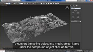 3ds max tutorial -Terrain Modeling : how to convert Autocad topography lines to 3ds MAX model