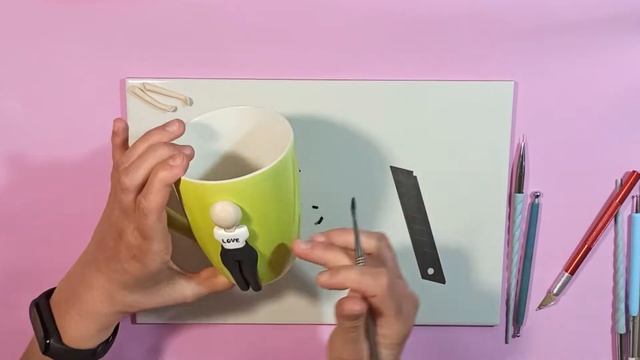 ?♀️Мастер-класс: декор кружки девочкой из полимерной глины