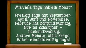 Стихи для детей на немецком языке. Wieviele Tage hat ein Monat? (перевод в описании)