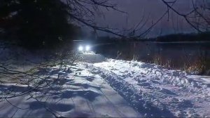 чистка снега отвалом на багги. Красноярск