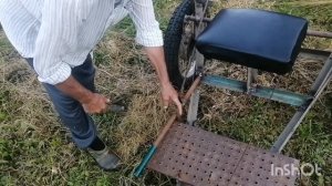 Самодельные грабли для мотоблока, для сборки сена.