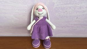 Вязание крючком - Зайка в стиле Тильда (вариант Головы №2).