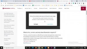 The Content Area Was Not Found Elementor | elementor pro | wordpress | Hello Elementor