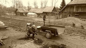 Мини-кран на базе прицепа мотоблока. Мотоблок Агро.