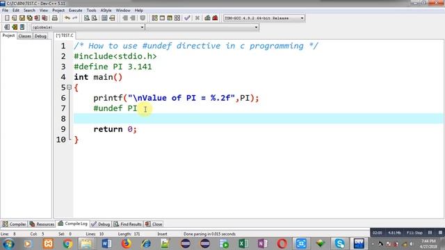 #undef directive for conditional compilation in c programming | by Sanjay Gupta