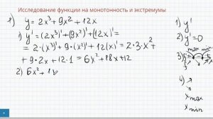 Исследование функции на монотонность и экстремумы
