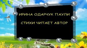 Ирина Одарчук Паули Стихи читает автор 2023