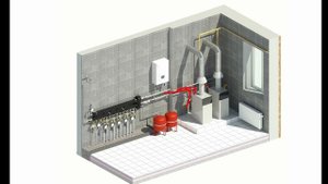 Оборудование в котельной вешать на стену или ставить на пол
