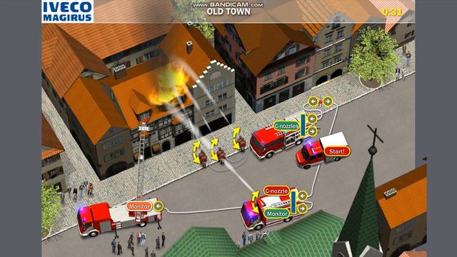 Горит дом !!! Тушим пожары в игре Iveco Magirus смотреть онлайн