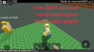 free old Roblox account 2007 with robux