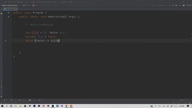 While Loop and Program to Check Prime Number in Java || Tutorial 27