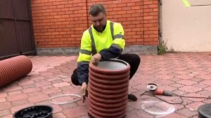 монтаж смотрового колодца