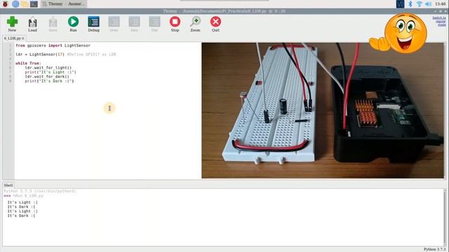 Light Dependent Resistor LDR Operation using Python in Raspberry Pi 4, #Python, #RaspberryPi, #LDR