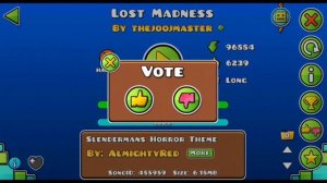 "Lost Madness" и "Lostlocked", два страшных уровня из Geometry Dash
